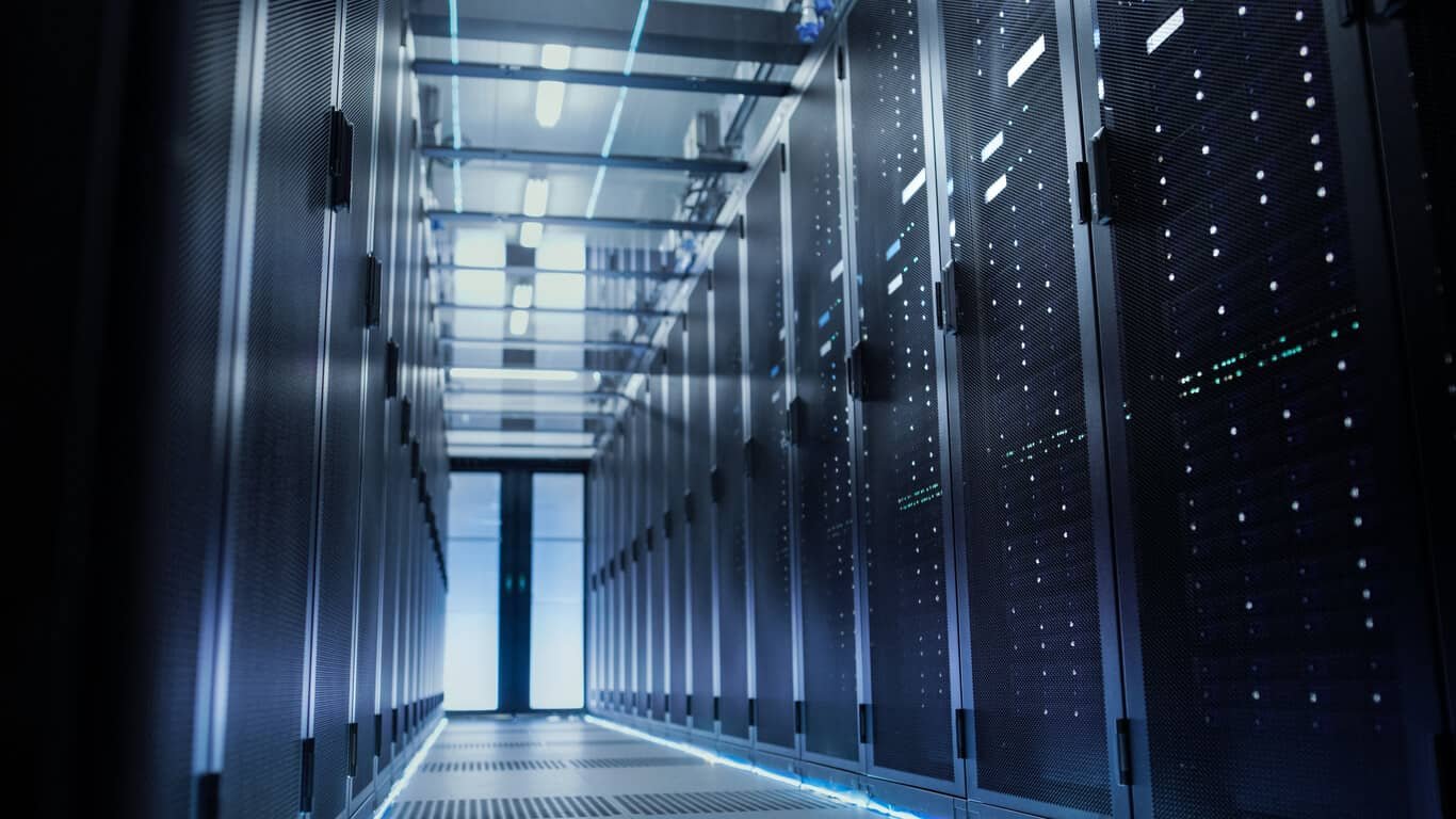 Data center housing customer managed hosting servers.