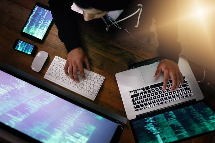 hacker exploiting security vulnerability
