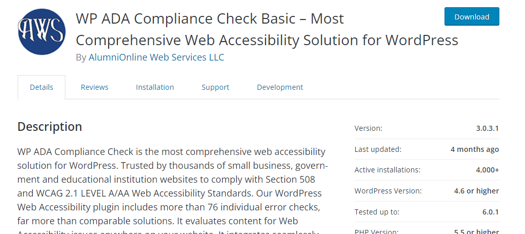 WP ADA Compliance Check Basic