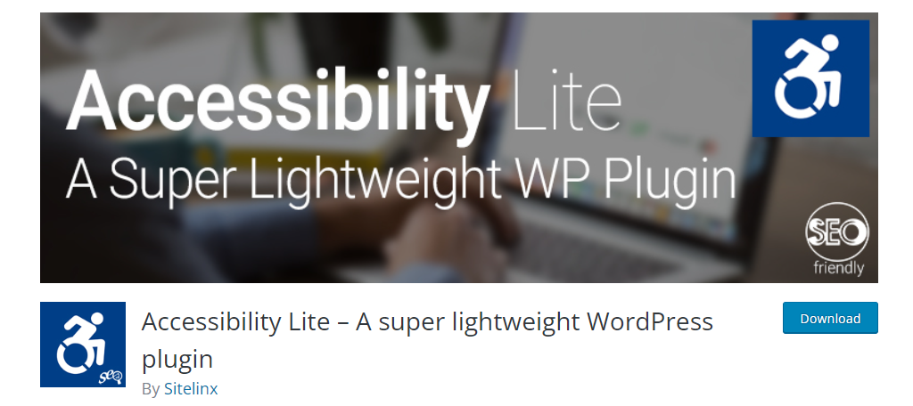 Accessibility lite is a WordPress plugin made for speed