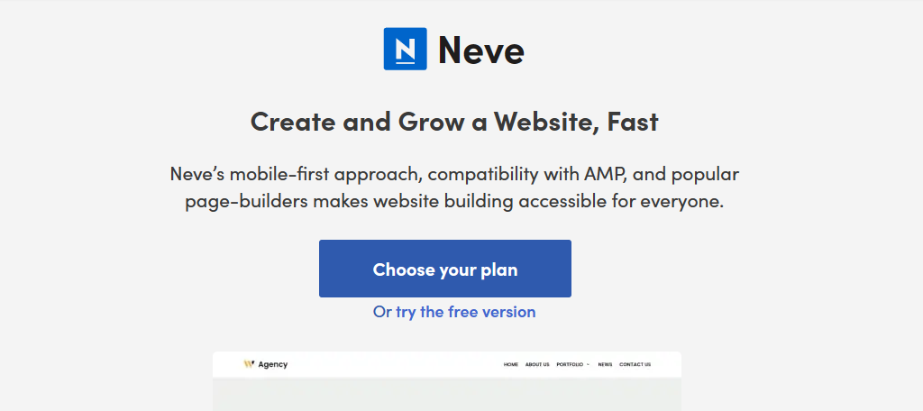 Neve is one of the best free themes to build a business site with