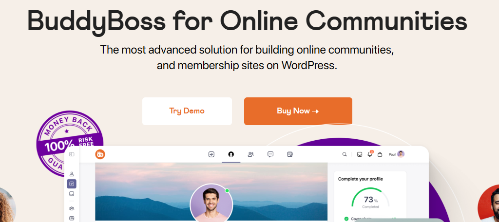 BuddyBoos is one of the best BuddyPress themes for WordPress