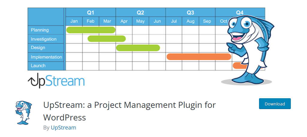 UpStream is one of the best project management plugins for WordPress