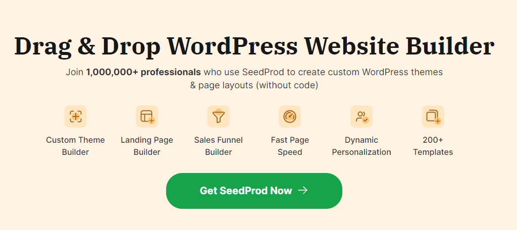 SeedProd is an amazing restaurant theme for WordPress