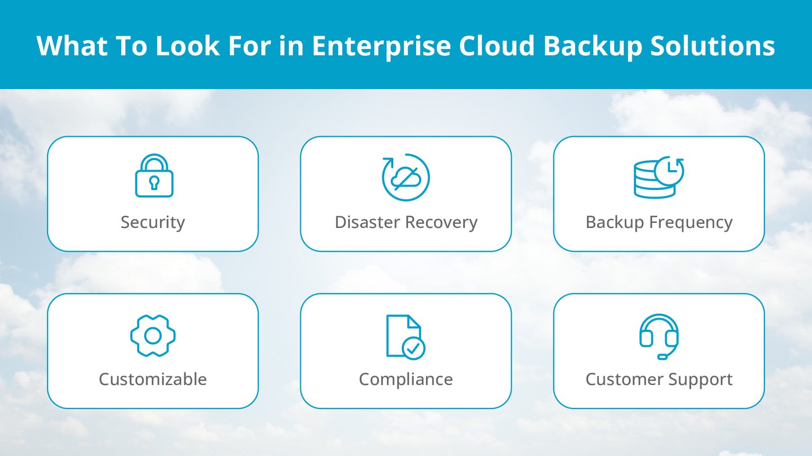 Enterprise cloud backups allow you to restore backed-up data with ease.