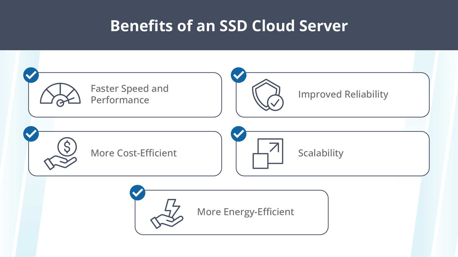An SSD cloud server offers many benefits, including faster speed and performance.