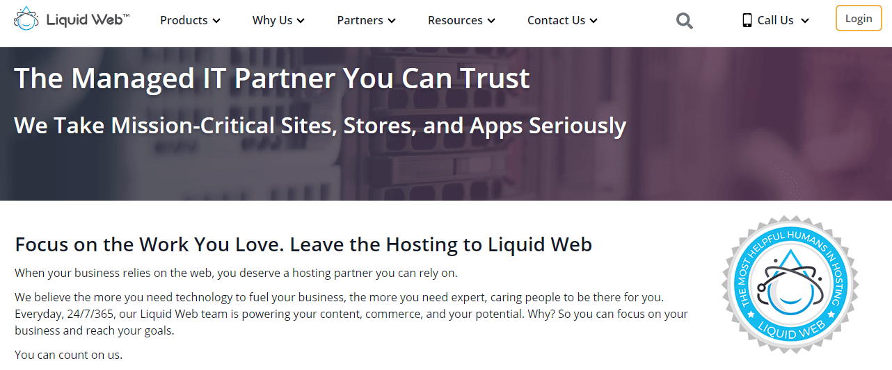 Liquid Web's fully managed hosting services.