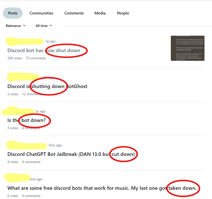 reddit comments around discord bot hosting issues