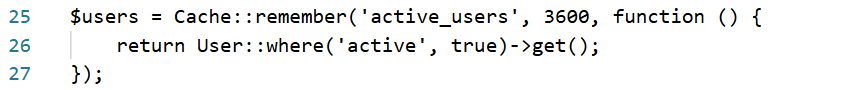 Example of Query Result Caching