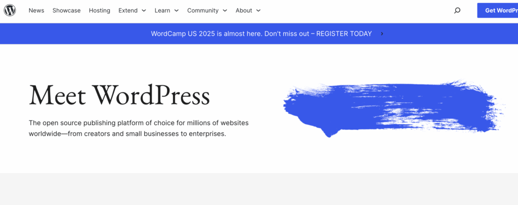 WordPress Homepage 2025