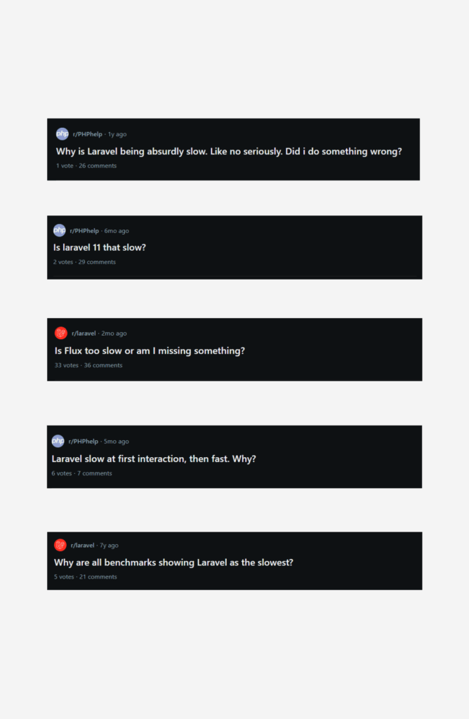 Reddit Users Finding Fixes for Laravel Slowdowns